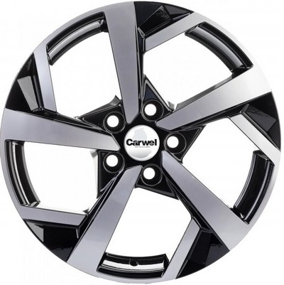 Авто диск Carwel Тенис 5x114,3 R17 литой черный с полировкой et40 d66,1