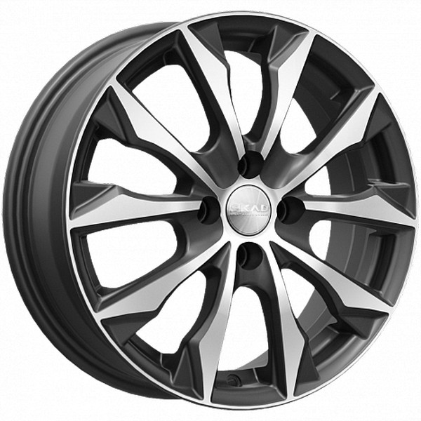 Авто диск Skad Нагоя Алмаз 5x114,3 R16 литой черный с полировкой et43 d67,1