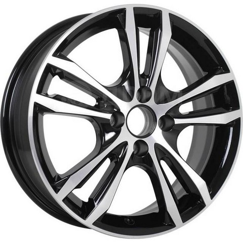 Авто диск K&K Самара Алмаз Черный 5x112 R16 литой черный с полировкой et48 d57,1
