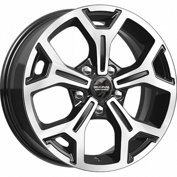 Авто диск Skad Kl318 Алмаз 5x114,3 R16 литой черный с полировкой et50 d66,1