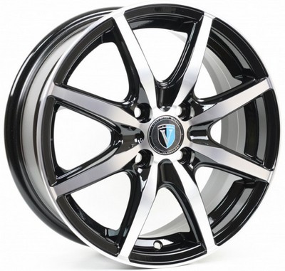 Авто диск Venti 1605 4x100 R16 литой черный с полировкой et50 d60,1
