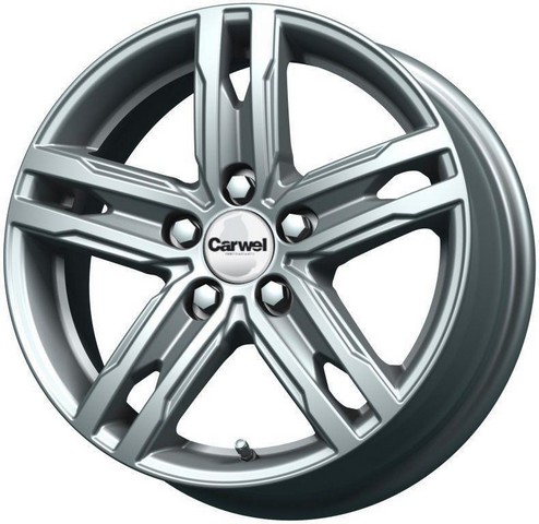 Авто диск Carwel Волга 5x114,3 R15 литой серебристый et39 d67,1
