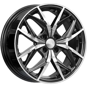 Авто диск Skad Асти Алмаз 4x100 R16 литой черный с полировкой et50 d60,1