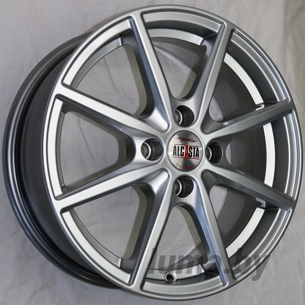 Авто диск Alcasta M63 4x100 R15 литой серебристый темный et46 d60,1