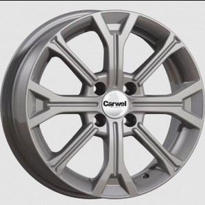 Авто диск Carwel Кизи 4x100 R15 литой серебристый et46 d54,1