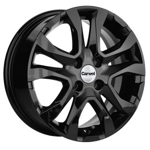 Авто диск Carwel Тобол 4x100 R15 литой черный et50 d60,1