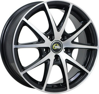 Авто диск Cross Street Cr-17 5x114,3 R15 литой черный с полировкой et43 d66,1