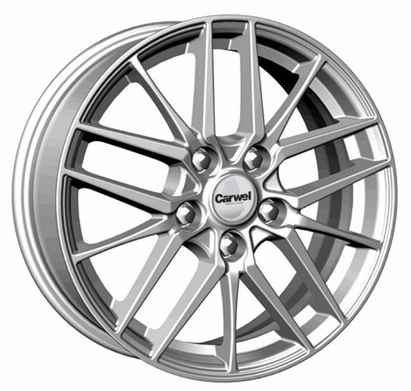 Авто диск Carwel Лача 5x112 R16 литой серебристый темный et46 d57,1