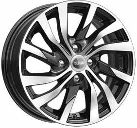 Авто диск K&K Kc882 Алмаз Черный 4x100 R15 литой черный с полировкой et40 d60,1