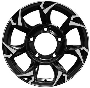 Авто диск Carwel Гурон 5x139,7 R15 литой черный с полировкой et5 d108,1