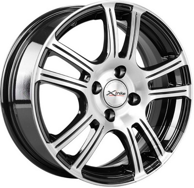 Авто диск X'Trike X-105 4x108 R15 литой черный с полировкой et25 d65,1