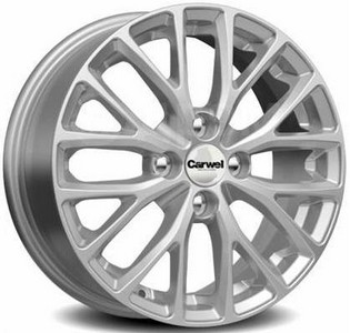 Авто диск Carwel Риорита 4x100 R15 литой серебристый et50 d60,1