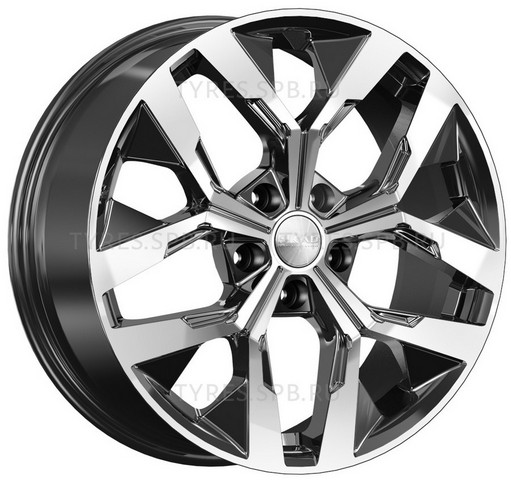 Авто диск Skad Ламберт Алмаз 5x114,3 R18 литой черный с полировкой et50 d66,1