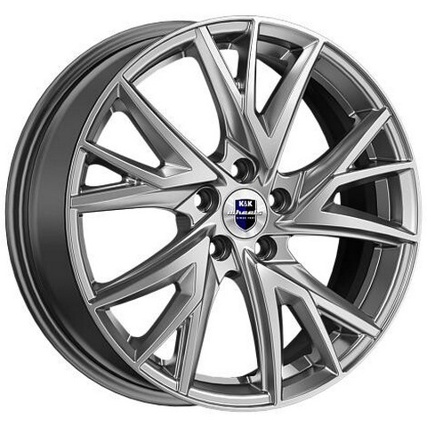 Авто диск K&K Кайлас Дарк Платинум 5x108 R18 литой серебристый темный et43 d65,1