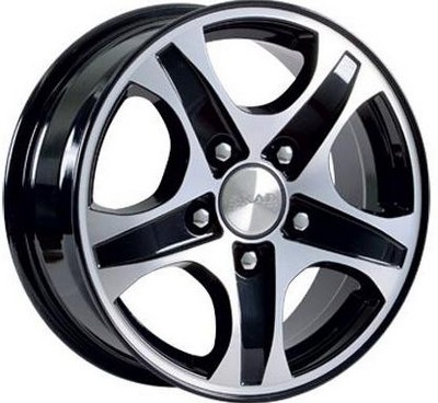 Авто диск Skad Калипсо Алмаз 5x130 R16 литой черный с полировкой et43 d84,2