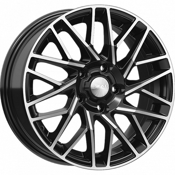 Авто диск Skad Сиена Алмаз 5x114,3 R16 литой черный с полировкой et46 d67,1